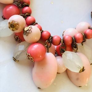 Vintage Perfect Pink Plastic Bead Stretch Bracelet